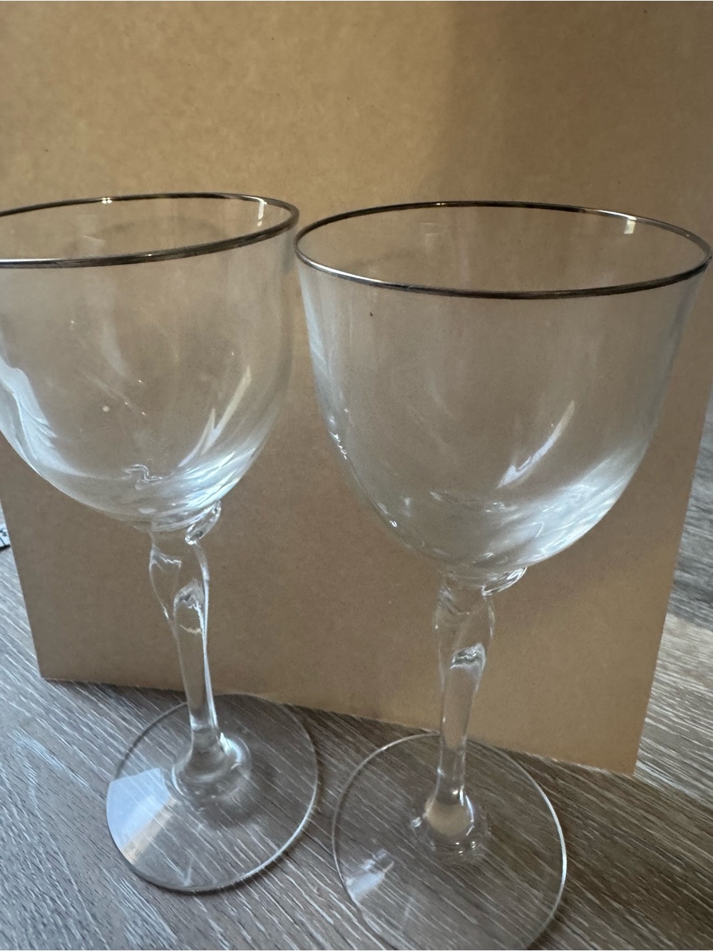 Lenox USA platinum rimmed rhythm goblets
